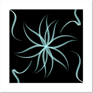 Abstract Flowe Line Posters and Art